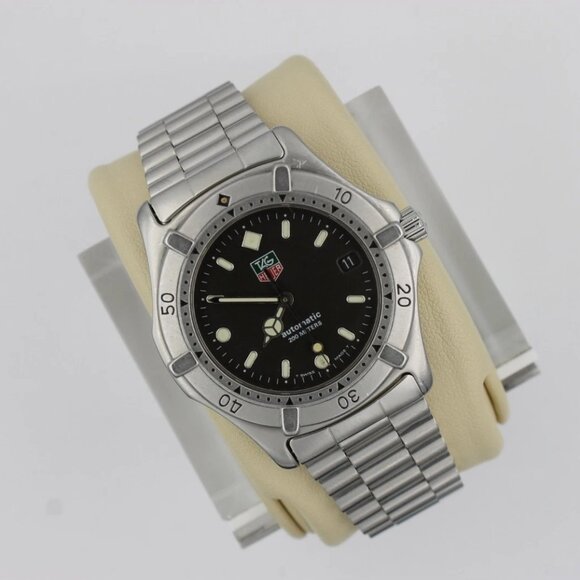 Tag Heuer 669.206 WE2110 Mens 2000 Series Automatic Watch Black Silver BA0300 - Picture 10 of 10